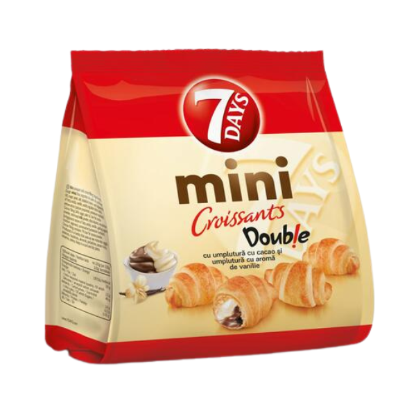 7DAYS MINI CROISSANTE CU CR.DE CACAO SI VANILIE 185G