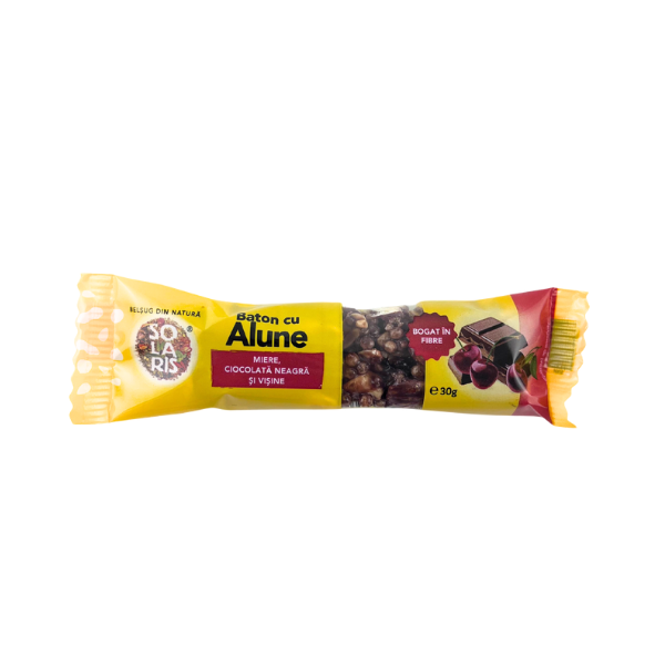 BATON CU ALUNE MIERE CIOCOLATA NEAGRA 30G