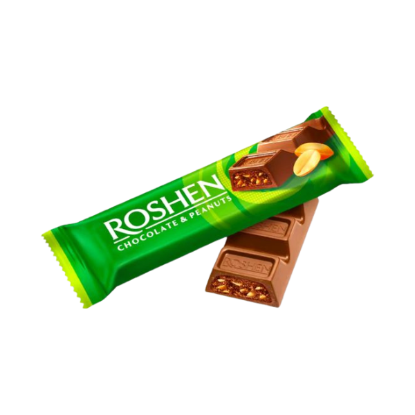 BATON DE CIOCOLATA ROSHEN CU  LAPTE CU UMPL. DE ARAHIDE 30G