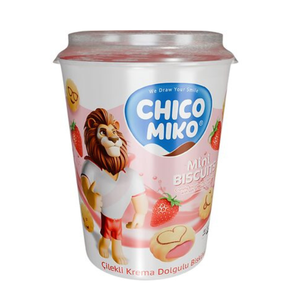 BISCUITI CHICO MIKO PAHAR CU CR.CAPSUNI 125G