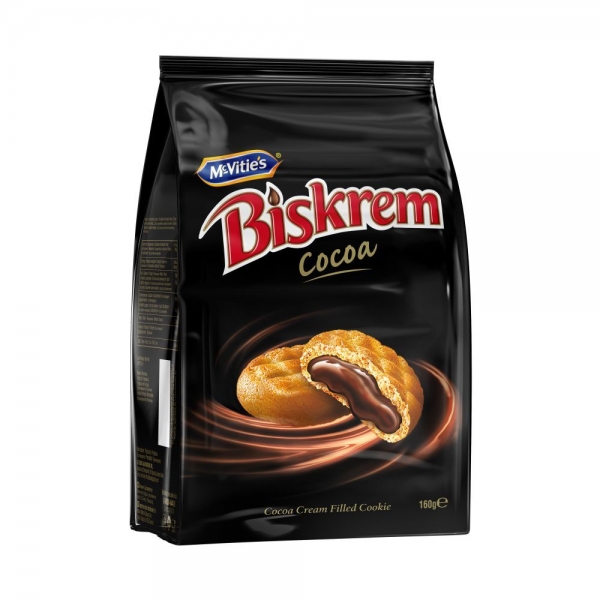 BISCUITI CU CR.CACAO BISKREM 160G
