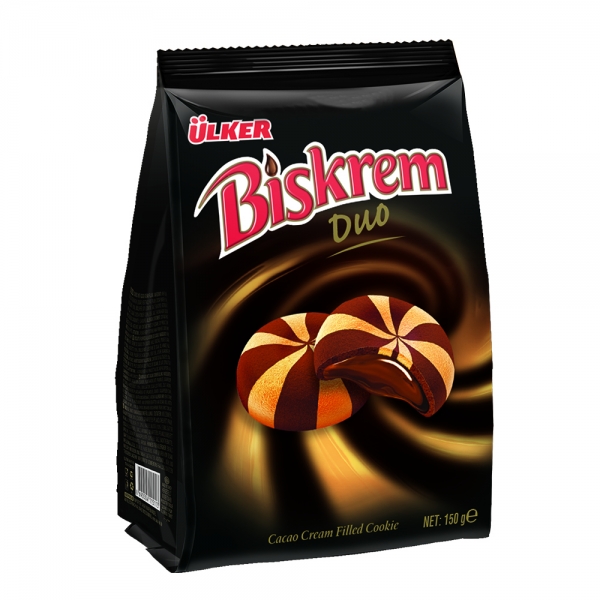 BISCUITI DUO  CR CACAO BISKREM 150G