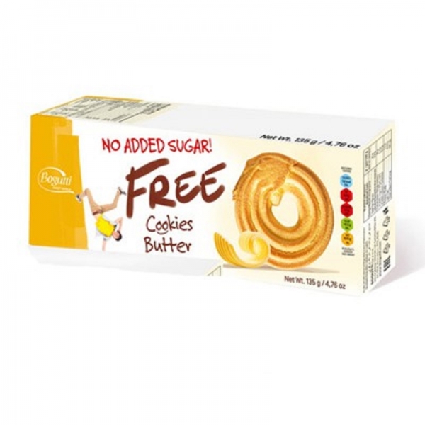 BISCUITI FREE CU GUST INTENS DE UNT BOGUTTI 135G