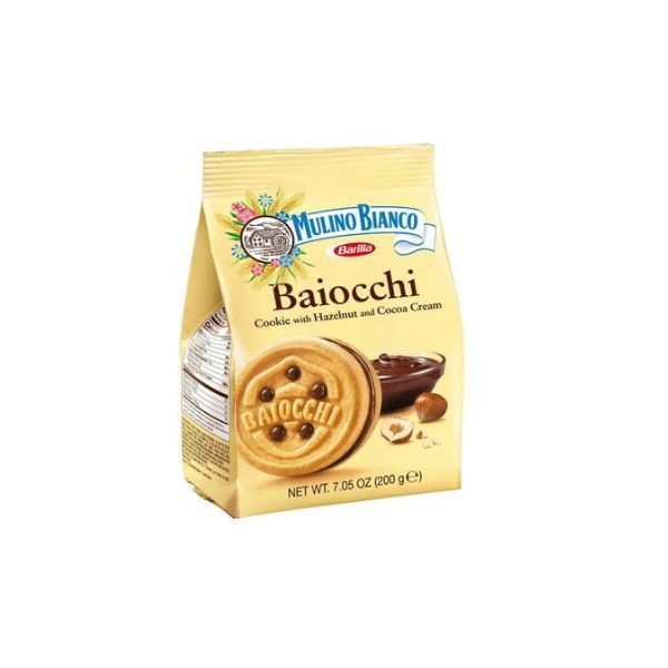 BISCUITI MULINO BIANCO BAIOCCHI UMPL. CU CR. DE ALUNE SI CACAO 260G