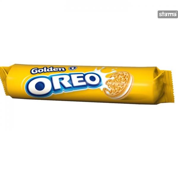 BISCUITI OREO GOLDEN CU CR. CU AR. DE VANILIE 154G