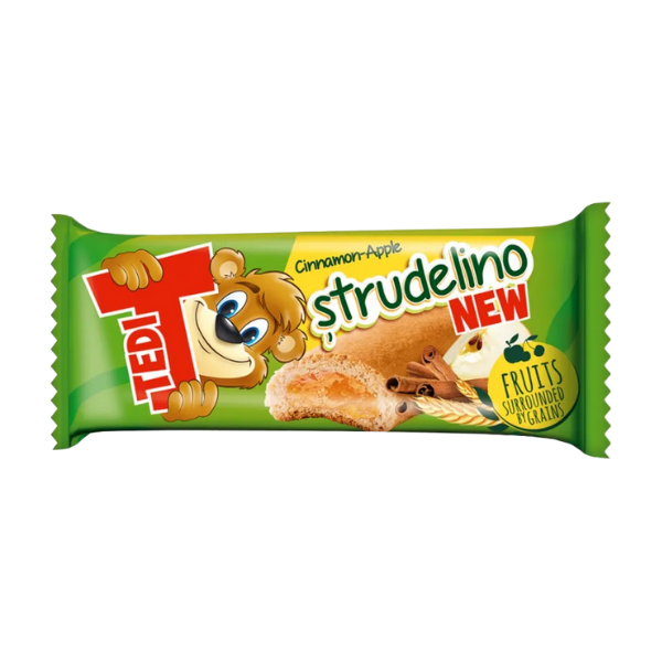 BISCUITI TEDI STRUDELINO CU SCORTIOSARA SI MERE 21GR