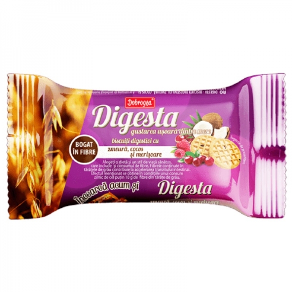 BISCUITI ZMEURA COCOS MERISOARE DIGESTA 84G