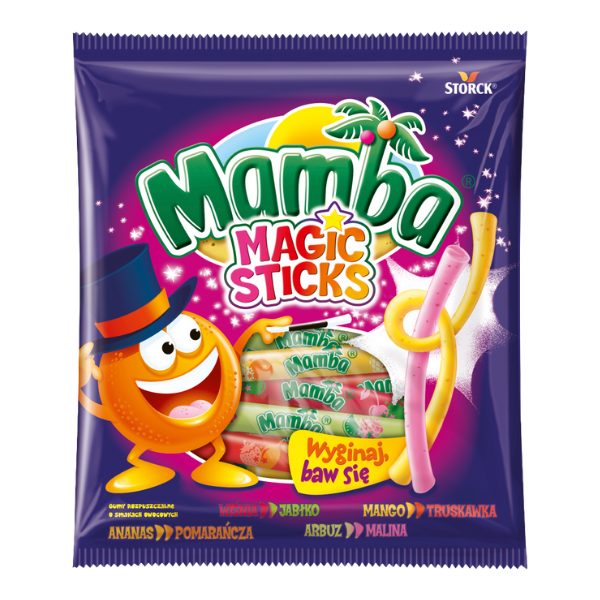 BOMBOANE GUMATE BASTONASE CU AR FRUCTE MAMBA 140G