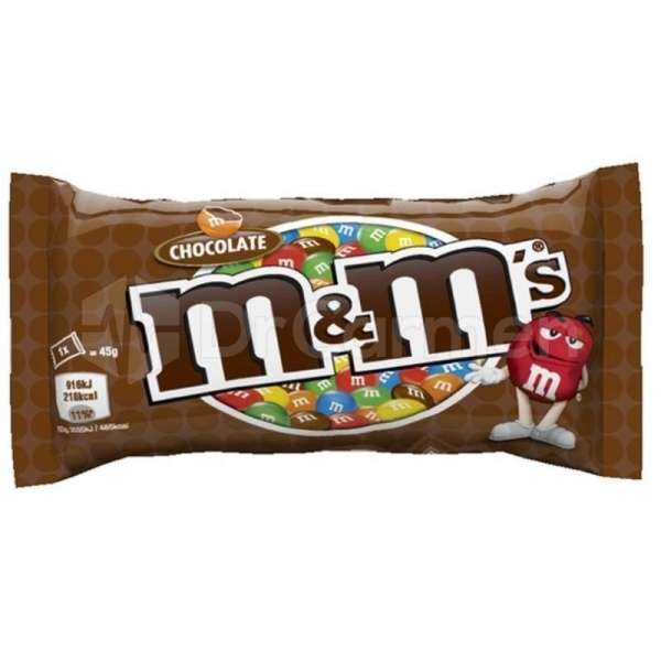 BOMBOANE M&M'S CU ARAHIDE IN CIOC. CU LAPTE CU GLAZ. COLORATA 45G