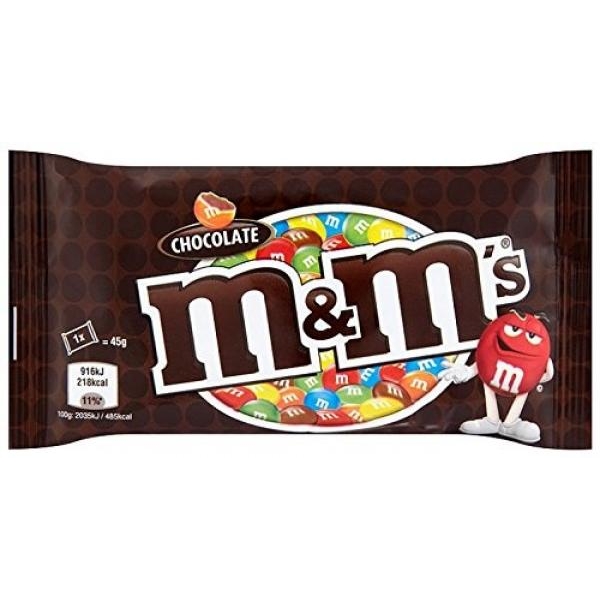 BOMBOANE M&M'S DIN CIOCOLATA CU  LAPTE CU GLAZ. COLORATA 45GR