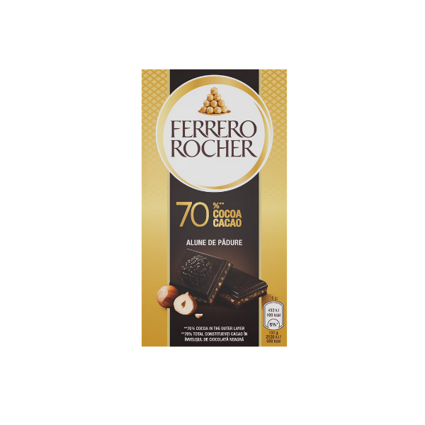 CIOCOLATA FERRERO ROCHER DARK 70% 90G