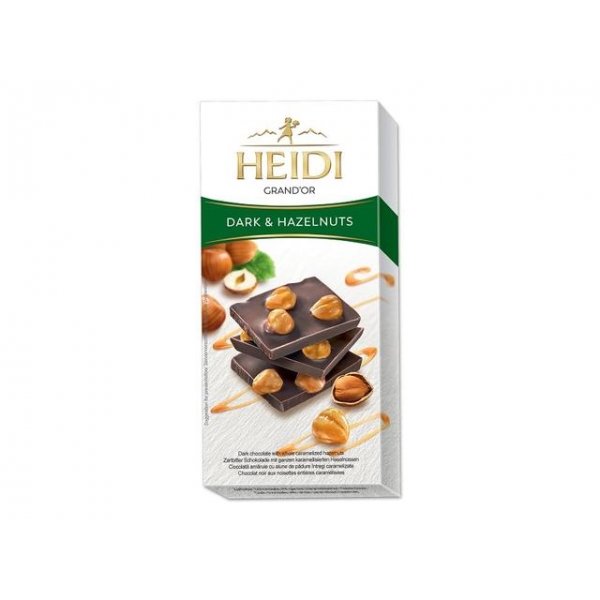 CIOCOLATA HEIDI GRAND'OR AMARUIE CU ALUNE INTREGI CARAMELIZATE 80G
