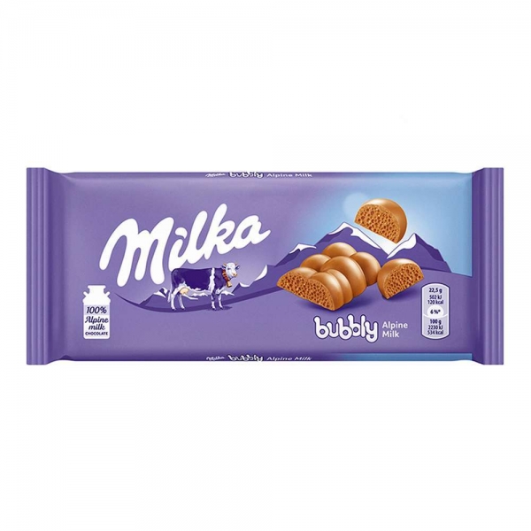CIOCOLATA MILKA AERATA CU LAPTE 90G