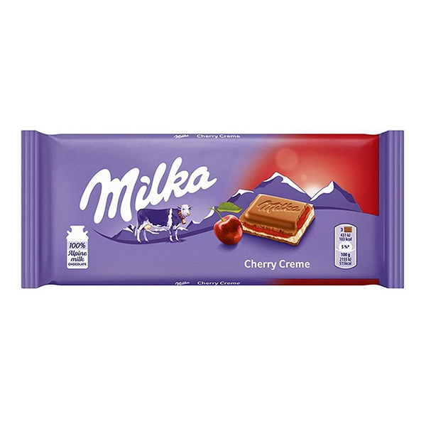 CIOCOLATA MILKA CU CR. VISINE 100G