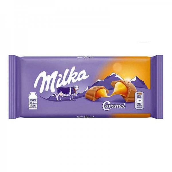 CIOCOLATA MILKA CU LAPTE ALPIN UMPLCU CR.LAPTE CU AR.CARAMEL 87G