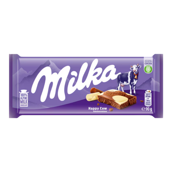 CIOCOLATA MILKA CU LAPTE (HAPPY COWS) 90G