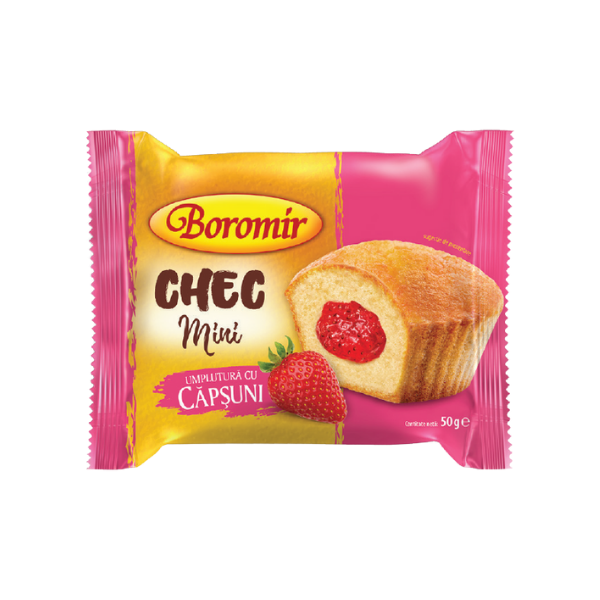 MINI CHEC CU UMPL CAPSUNI BOROMIR 50G