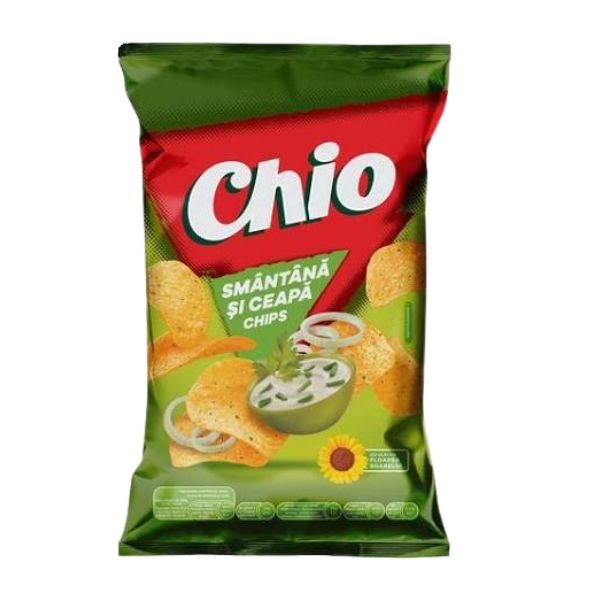 CHIPS CU GUST DE SMANTANA SI CEAPA CHIO 60G