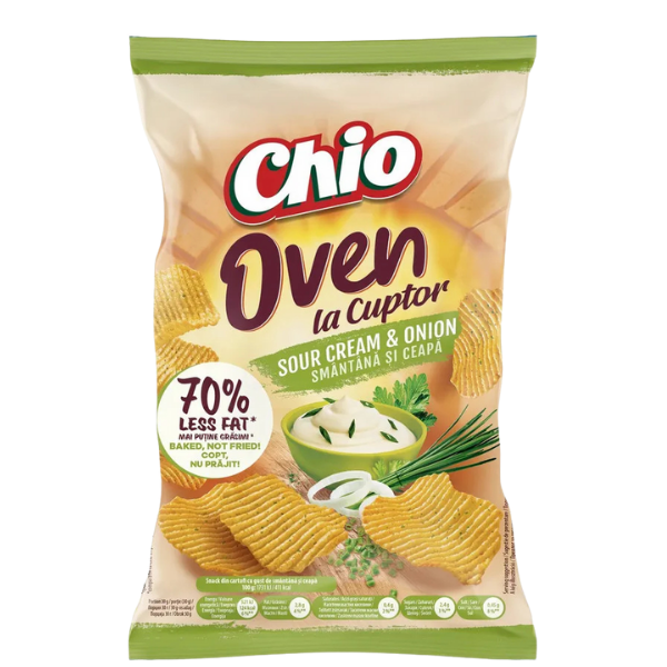 CHIPS OVEN CU AR SMANTANA SI CEAPA CHIO 100G