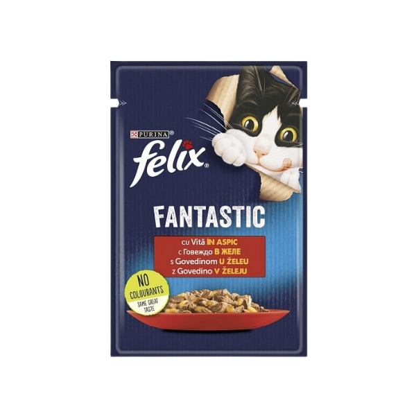 FELIX FANTASTIC BEEF POUCH 85G