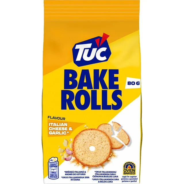 TUC BAKE ROLLS CU AR BRANZA IT.SI USTUROI 80G