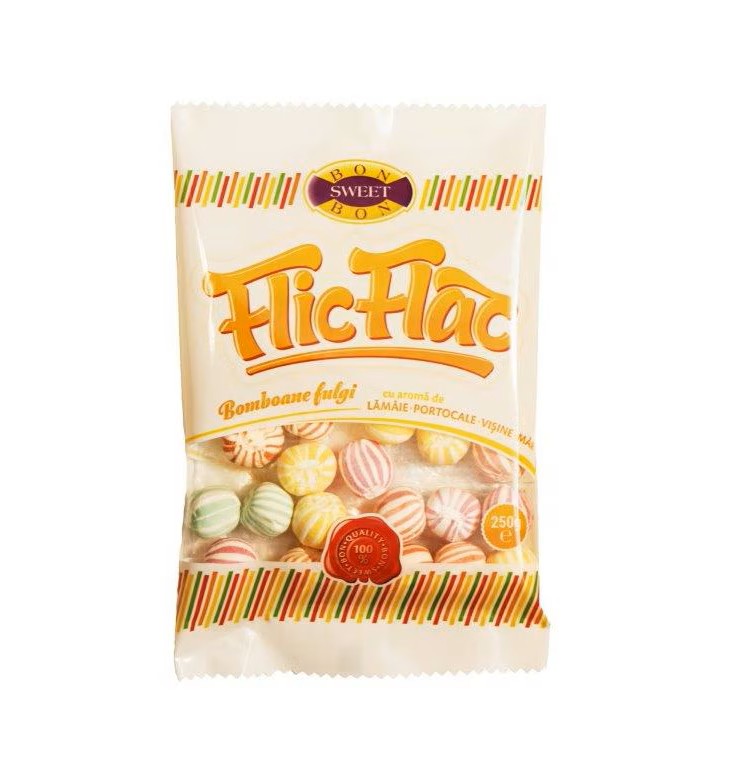 BOMBOANE FULGI ASORTATI FLIC FLAC 250G