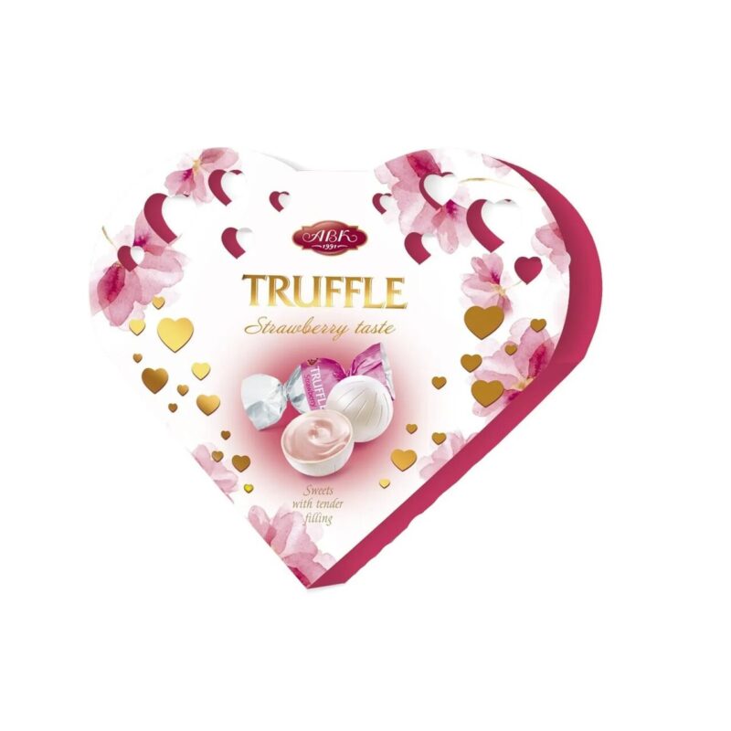 BOMBOANE TRUFFLE CU AR CAPSUNI 100G