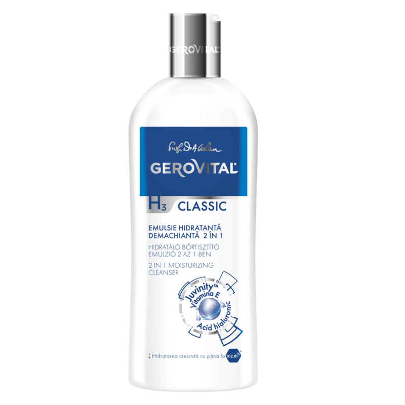 EMULSIE HIDRATANTA SI DEMACHIANTA 2IN1 H3 GEROVITAL 200ML