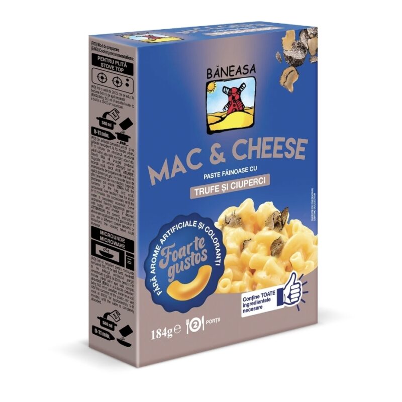 MAC&CHEESE CU TRUFE&CIUPERCI BANEASA 184G
